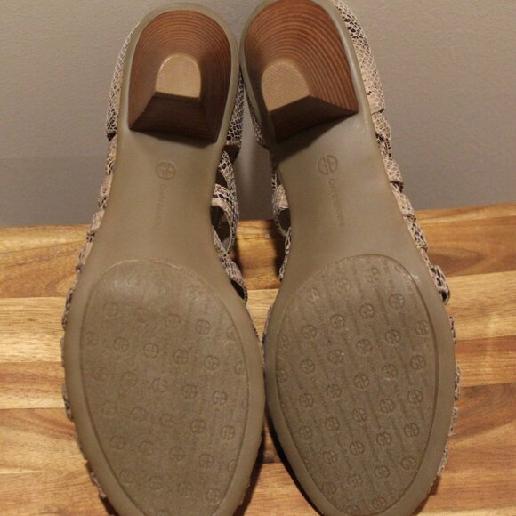 NWOT: Giani Bernini Snakeskin Print Zip Up Heels - Sz 9 - Picture 5 of 7